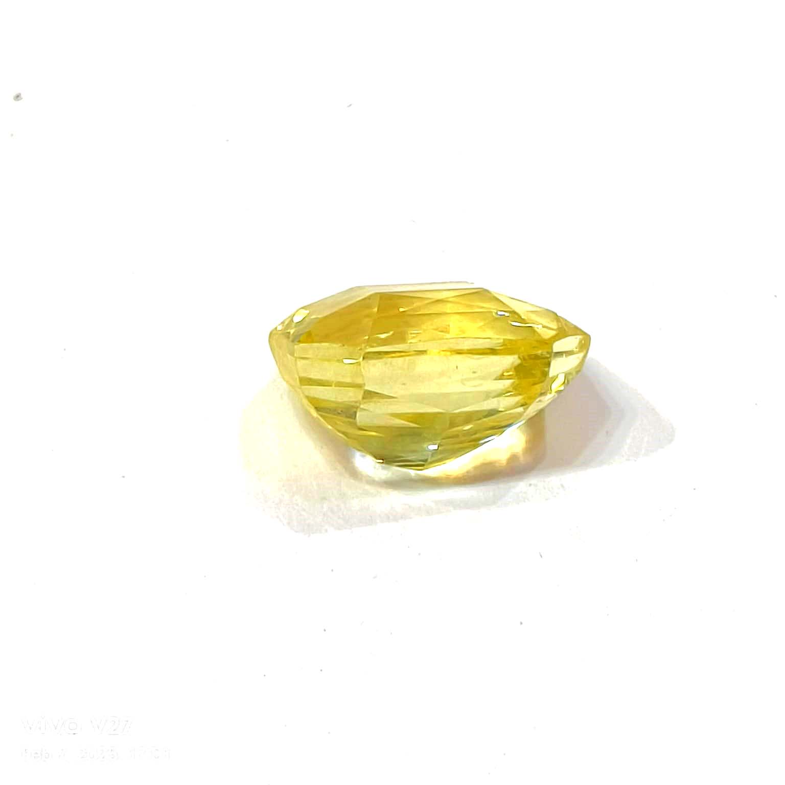 Yellow natural sapphire