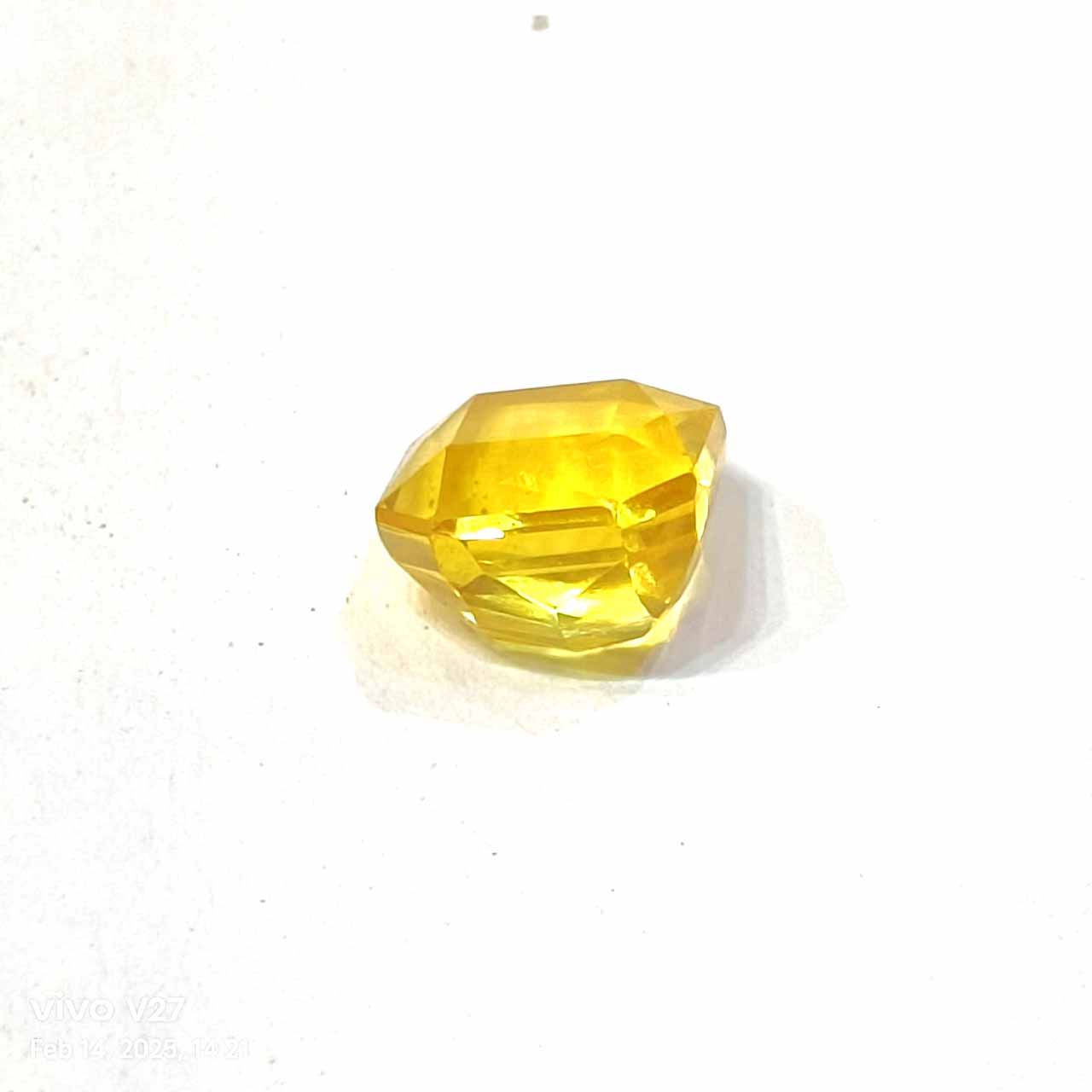 Yellow natural sapphire