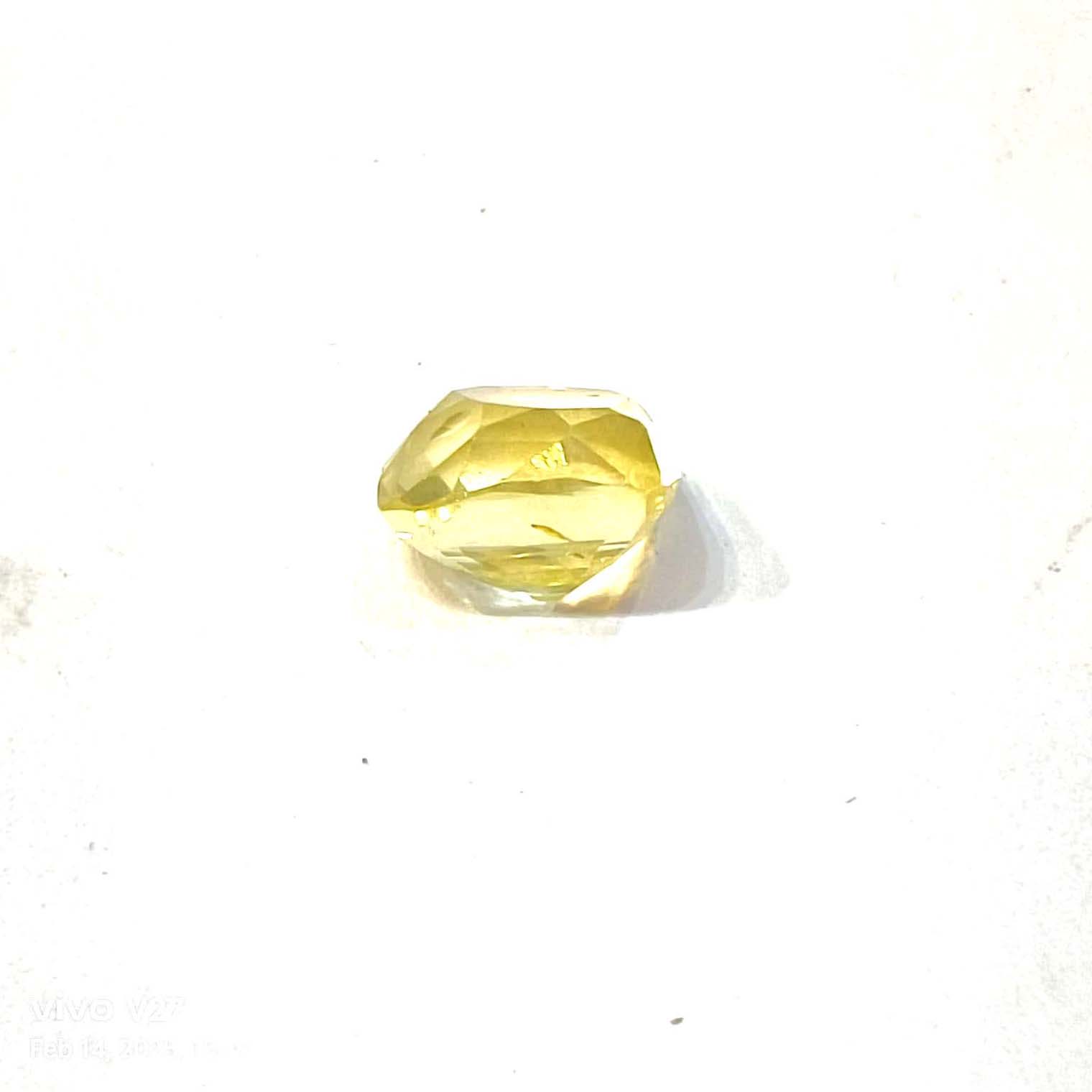 Yellow natural sapphire